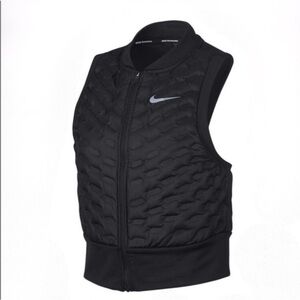 Nike Black “Aeroloft” Down Filled Cropped Running Vest Size XS New Without Tags!